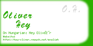 oliver hey business card